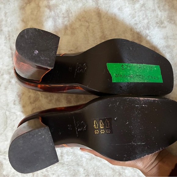 Eckhaus Latta Metallic Copper-Brown Square-Toe Pumps - Picture 3 of 3